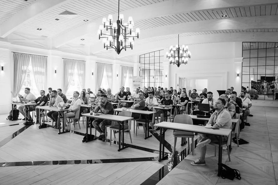A full room during the talk at Projekt SEO 2026